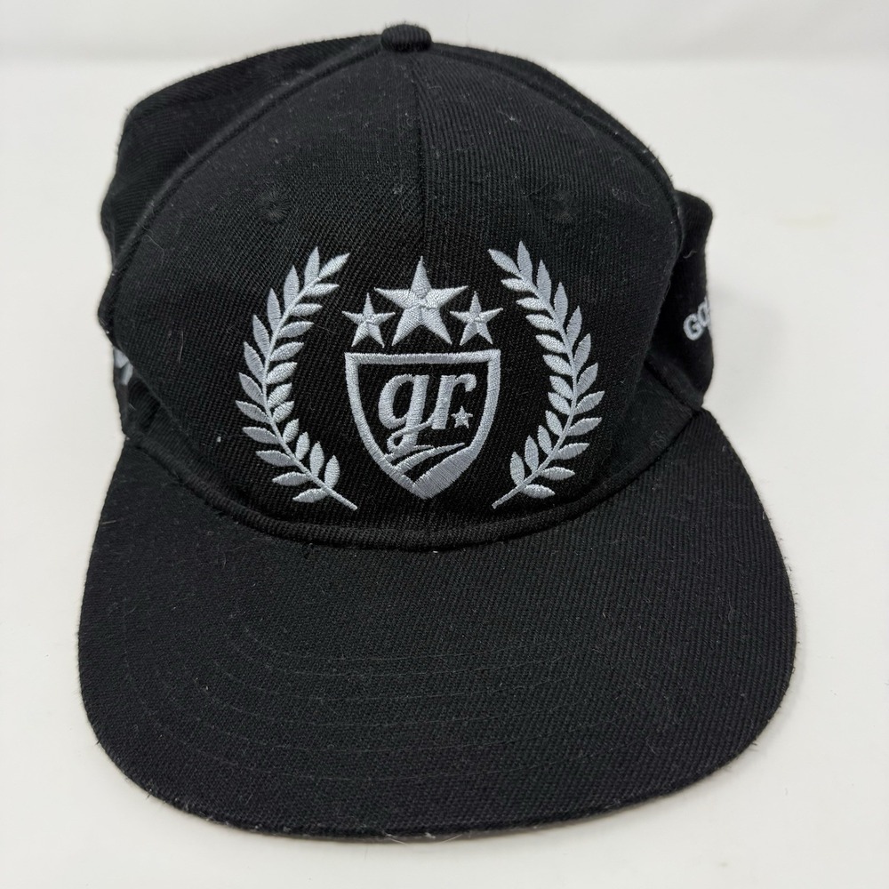 Gold Rush Rally GRX Black Embroidered Logo Snapback Hat New Flat Rim‎ Cap GRX